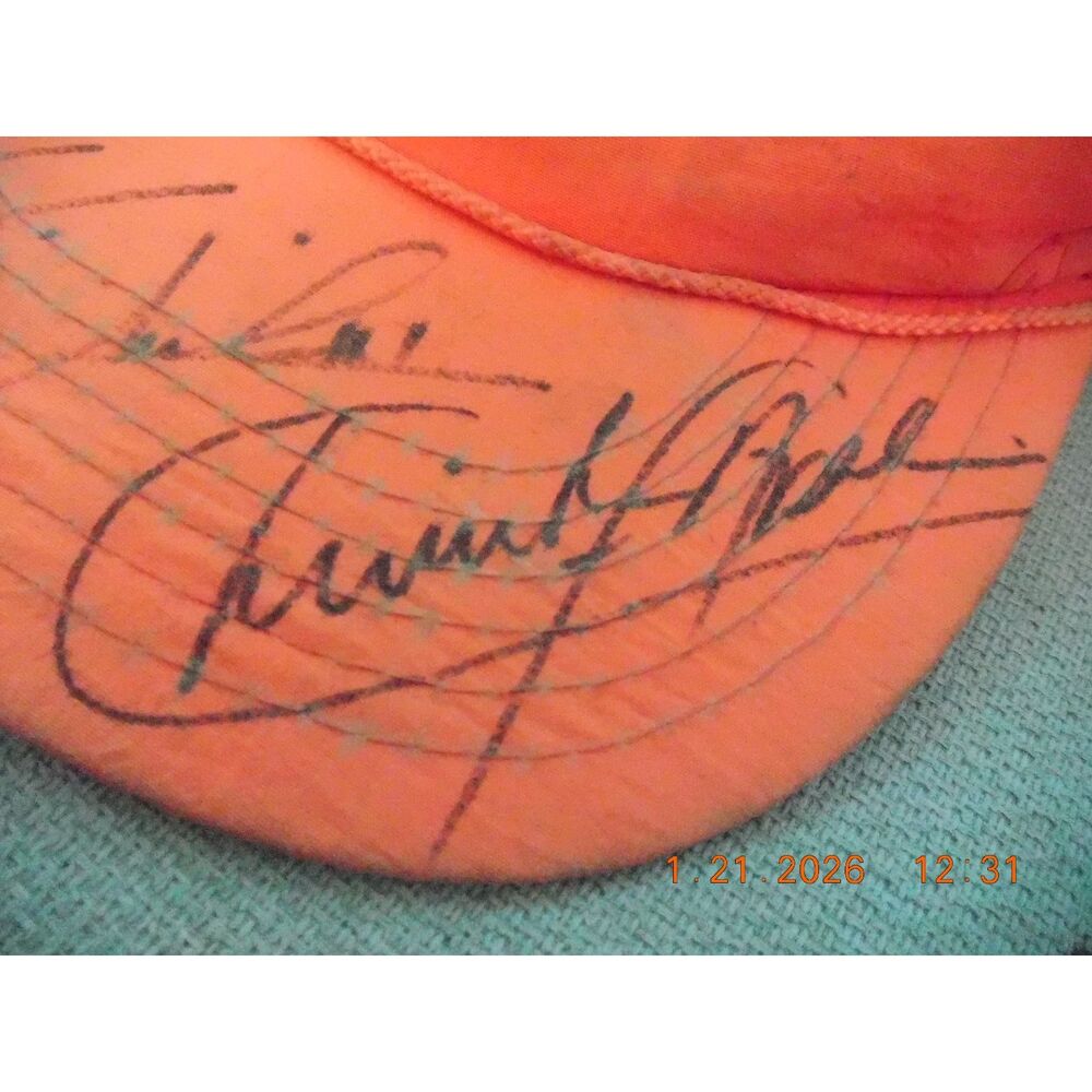 Havoline Racing Cap Signed by Mario & Michael Andretti + Christian Fittipaldi - Picture 3 of 7